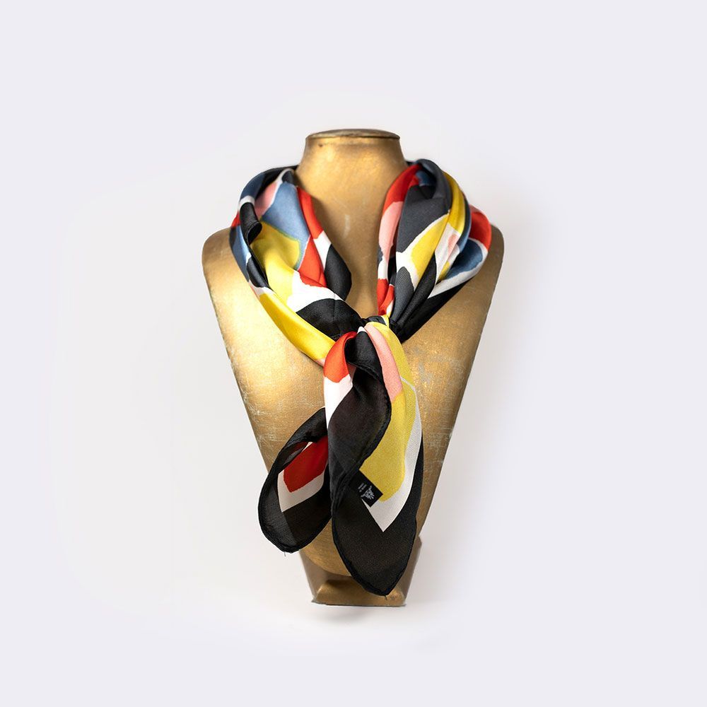 Pañuelo Multicolor Seda Pañuelo de múltiples colores de pequeño tamaño en seda